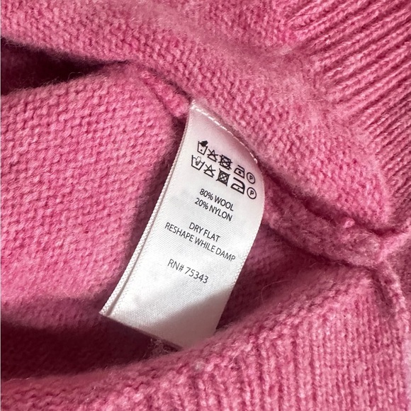 Tabitha Webb Wool Fair Isle Hoodie Sweater Women’s Small Pink Nordic Knit - Picture 7 of 7